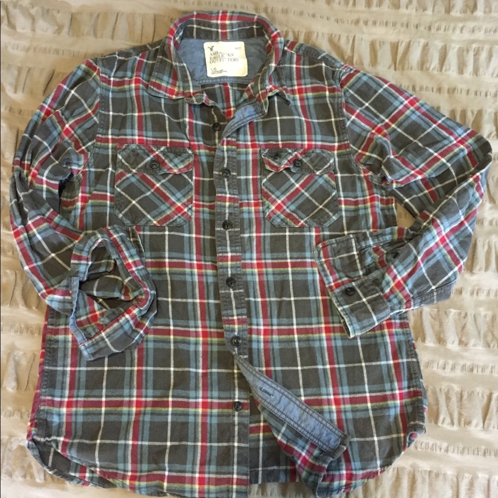 AE men’s size large flannel shirt.